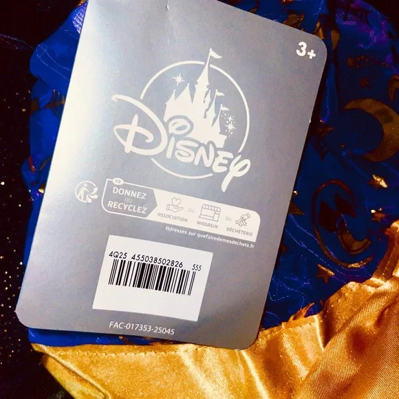 Official Disney Store Witch Hat Purple Sheer Metallic Gold Star Moon Bow SOLDOUT - Picture 9 of 11